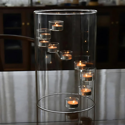 Large Glass Candle Holder