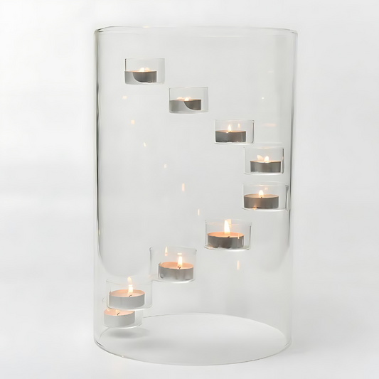 Large Glass Candle Holder