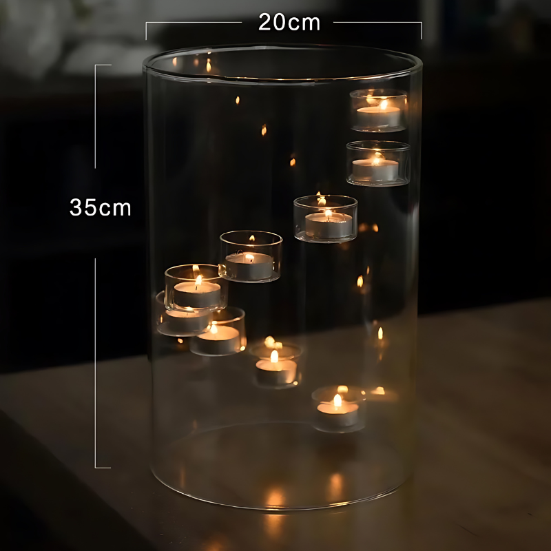 Large Glass Candle Holder