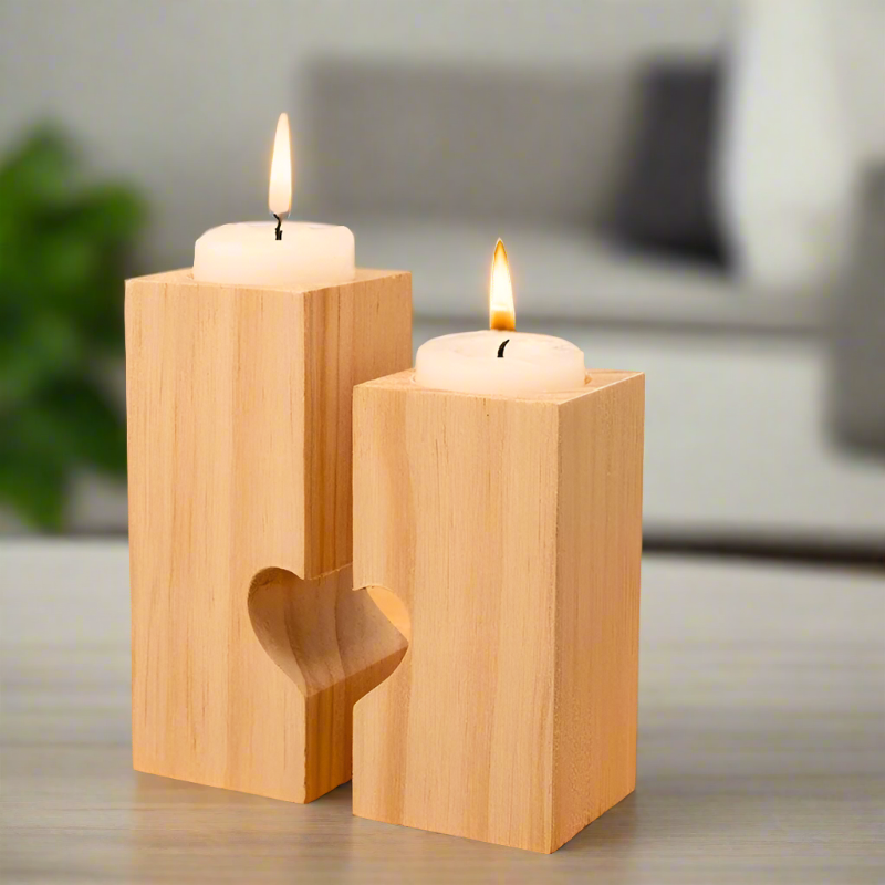 Wood Candle Holders