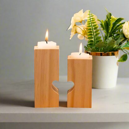 Wood Candle Holders