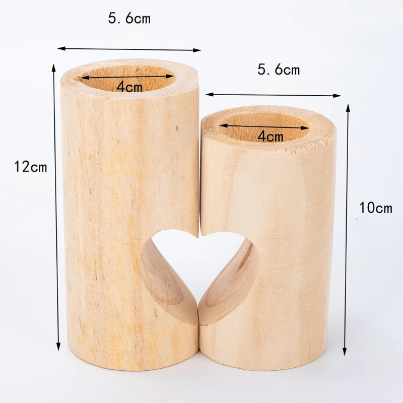 Wood Candle Holders