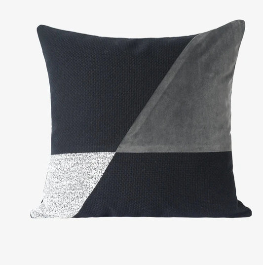 Black & Gray Luxury Cushion Cover