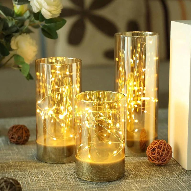 Flameless Christmas  LED Candles Back