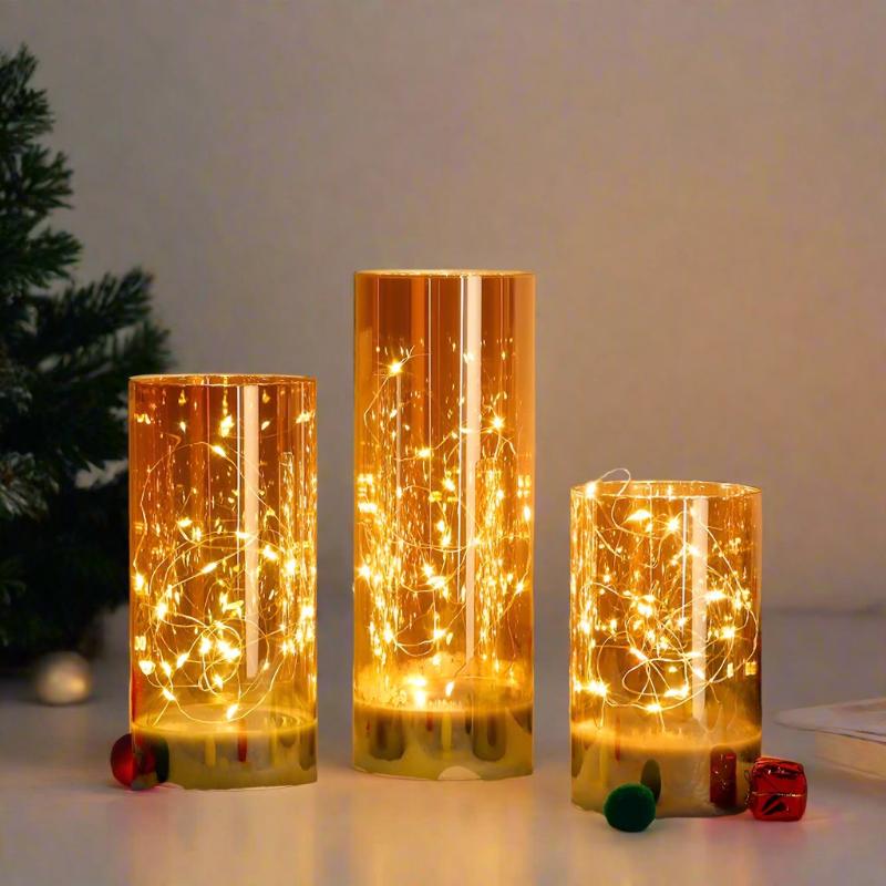 Flameless Christmas  LED Candles Front