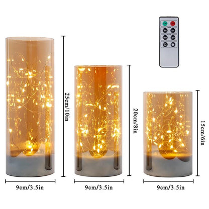 Flameless Christmas  LED Candles Size