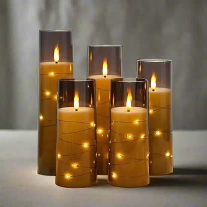 Flameless Flickering LED Candles  Set