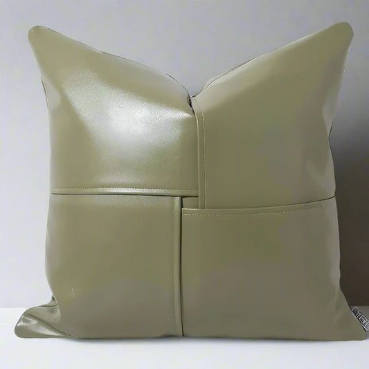 Green Leather Cushion Cover