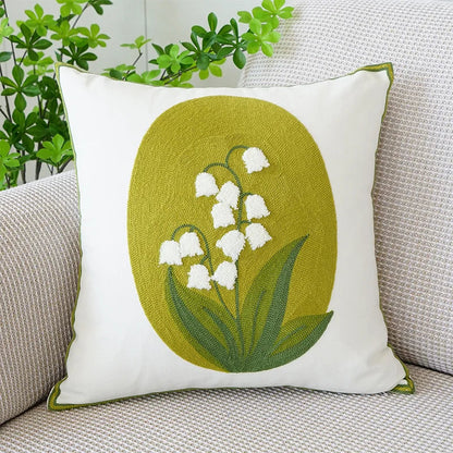  Green Tulip Pillowcase 