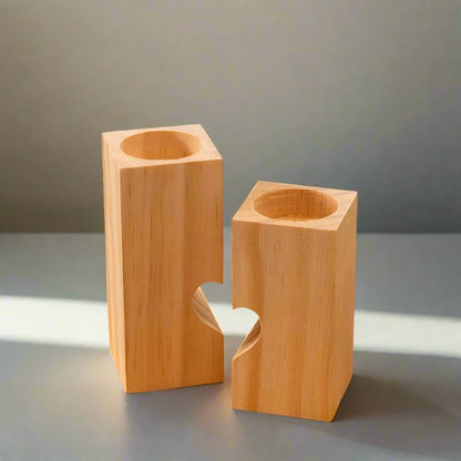 Wood Candle Holders