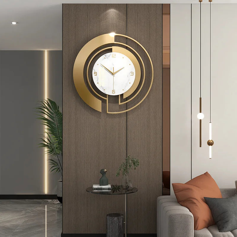 Golden Wall Clock