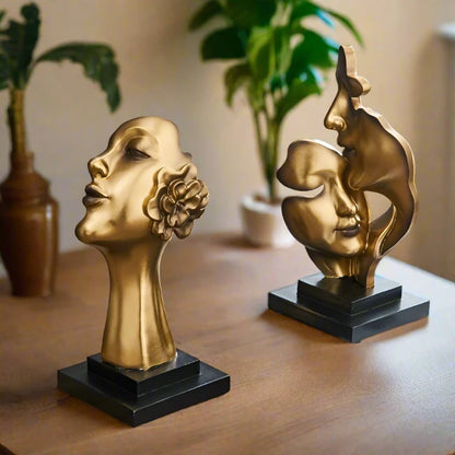 Golden Sculpture Face