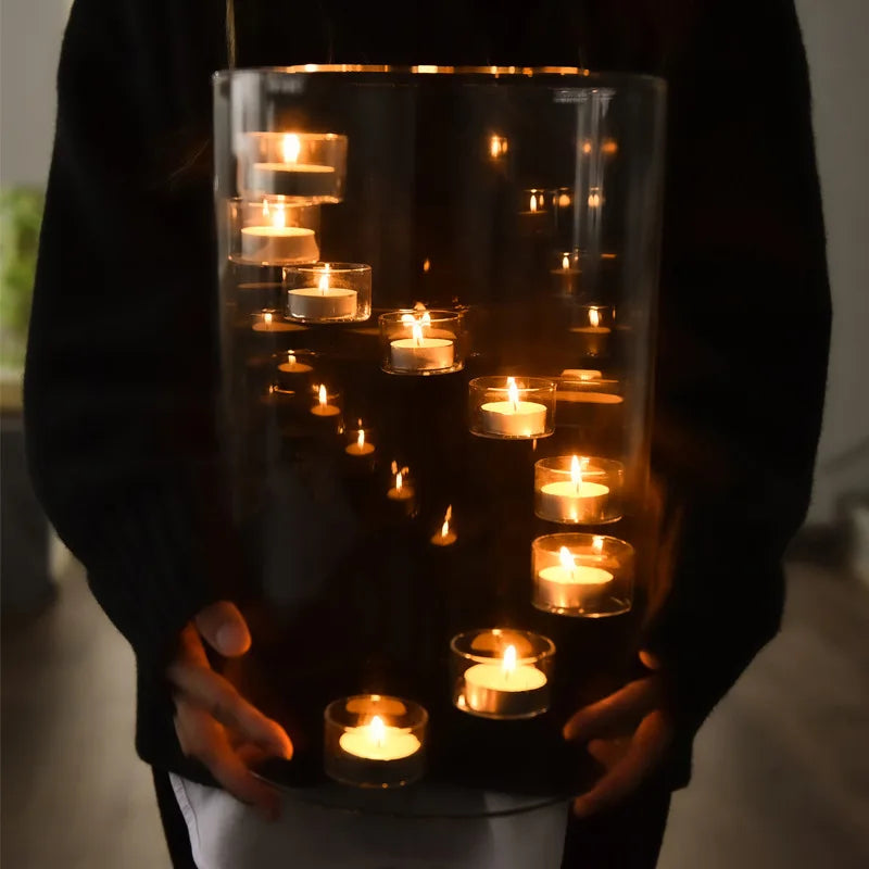 Large Glass Candle Holder