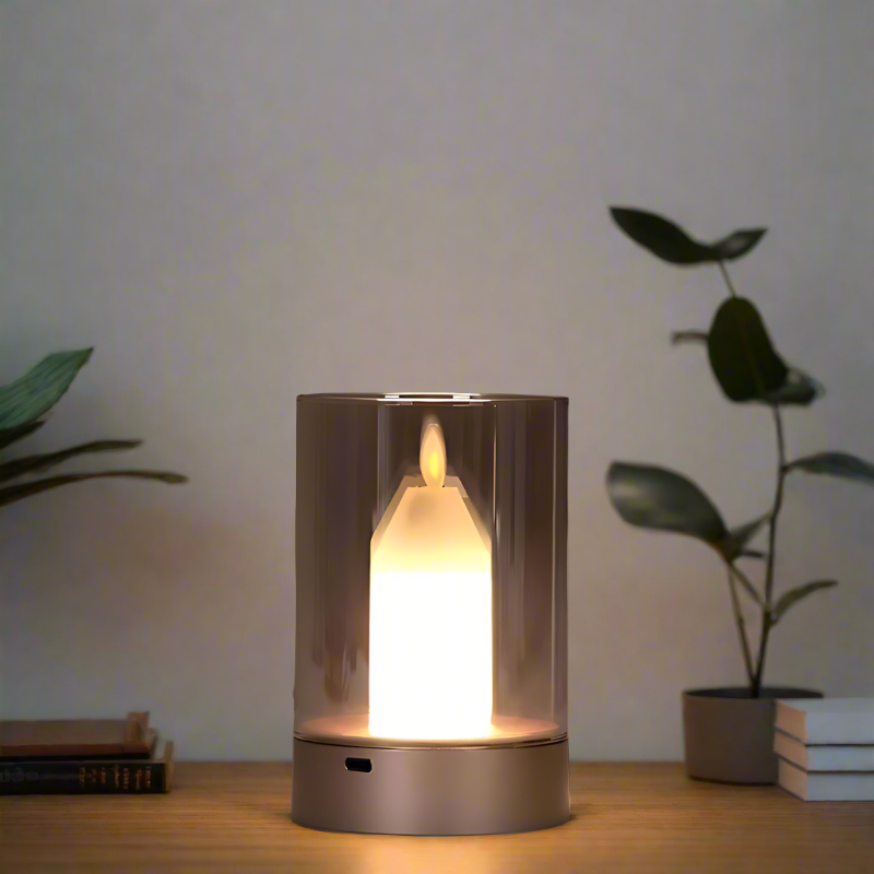 Luminara Flameless Candle on desk