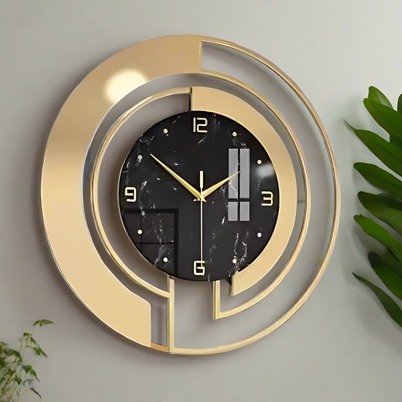 Golden Wall Clock