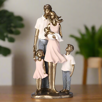 Statue de la famille du week-end 