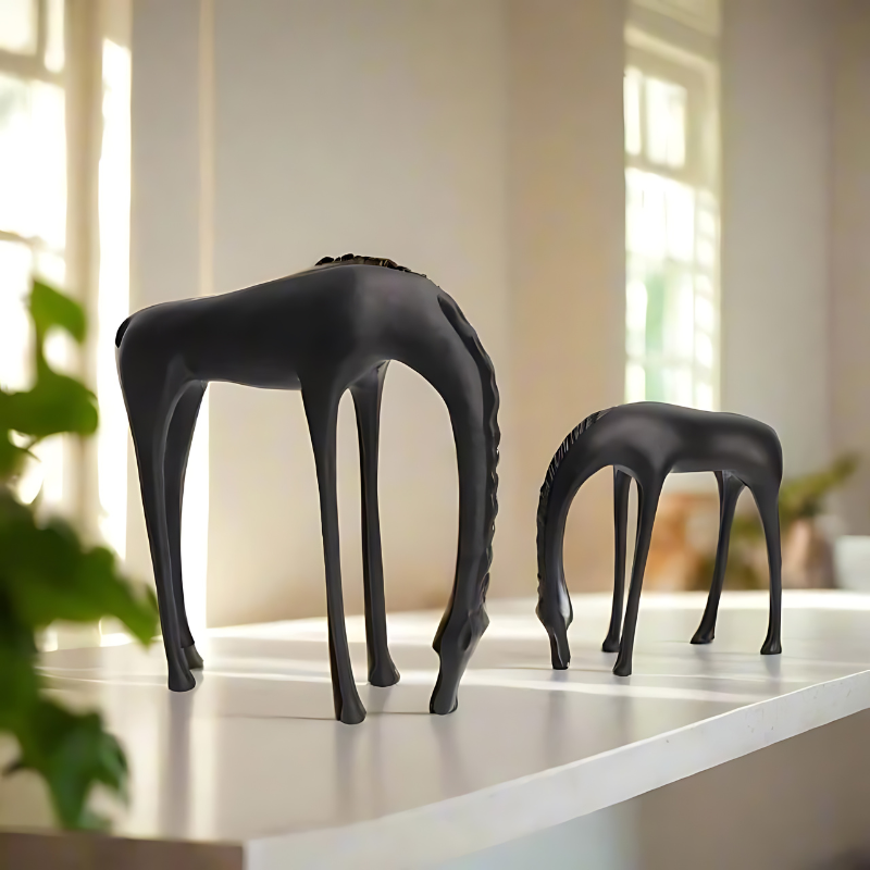 Black Horse Sculpture