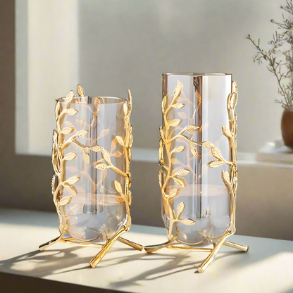 Metal Glass Vase