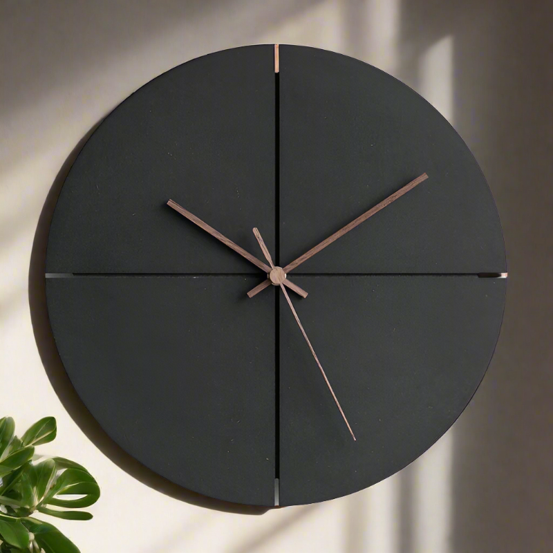 Modern Black Wall Clock