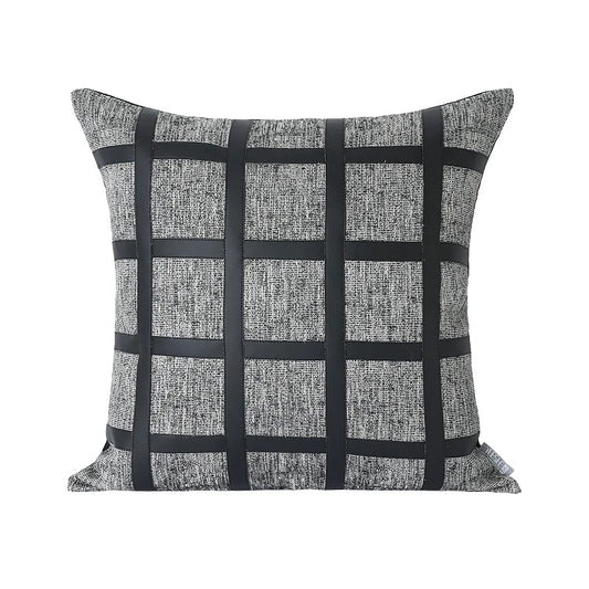 Windowpane Black& Gray Cushion Covers