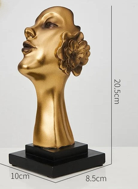 Golden Sculpture Face